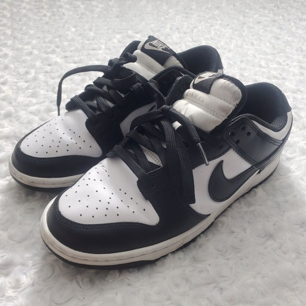 Nike Dunk Low Panda Womens sneakers US 9 Black leather style code DD1503-101
